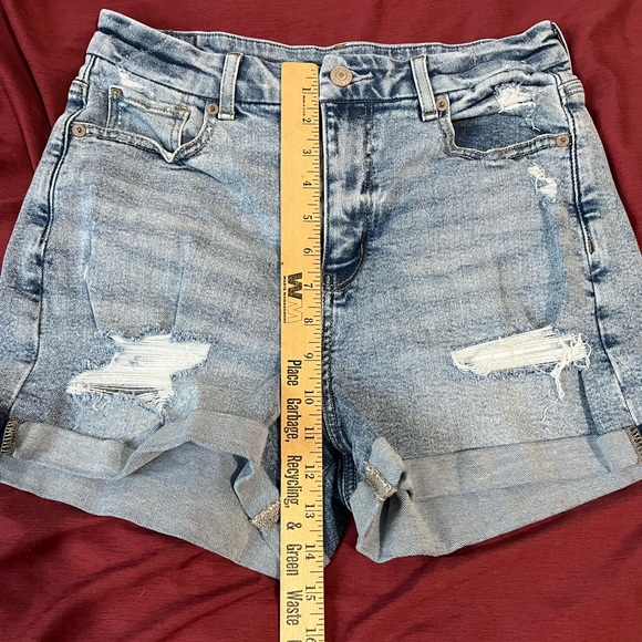 AE Stretch Curvy Denim Mom Shorts Waist 28ish  *See Pics & Info For Sizing* NWOT - Picture 5 of 6